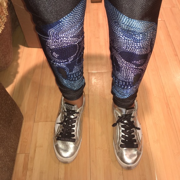 Golden Goose “May” Metallic Leather Sneakers - Picture 7 of 8